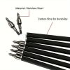 31 inch carbon arrow aiming practice hunting arrow suitable for compound bow and recurve bow with detachable tip (12 pack)