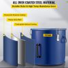 VEVOR Fryer Grease Bucket 10 Gal Oil Disposal Caddy Steel Fryer Oil Bucket w/Rust-proof Coating 37.9L Oil Transport Container w/Lid & Lock Clips Oil C