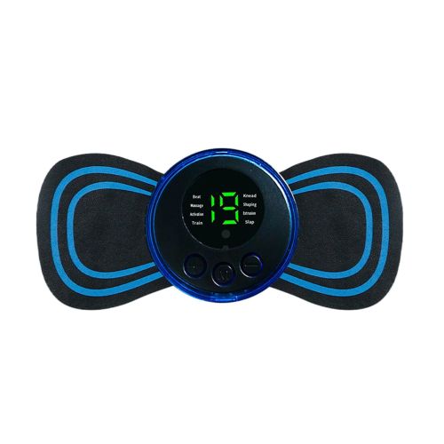 LCD Display EMS Neck Stretcher Electric Massager 8 Mode Cervical Massage Patch Pulse Muscle Stimulator Portable Relief Pain
