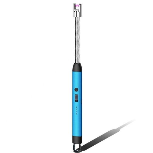 Flameless Lighter Rechargeable USB LED Battery Display; Safety Switch; Wider Arc For Cooking Fireworks